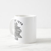 Rollin' Into 2026, 2026 Snarky New Year, Meme Racc Kaffeetasse (Vorderseite Links)
