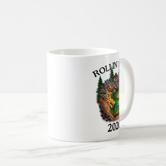 Rollin’ Into 2026 Dumpster Fire New Year Party Fun Kaffeetasse (VorderseiteRechts)