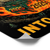 Rollin’ Into 2026 Funny Raccoon Dumpster Fire  Poster (Ecke)