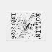 Rollin’ Into 2026 Raccoon Dumpster Fire Funny New Fleecedecke (Vorderseite (Horizontal))