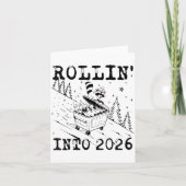 Rollin’ Into 2026 Raccoon Dumpster Fire Funny New  Karte (Vorderseite)