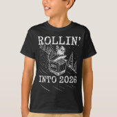 Rollin’ Into 2026 Raccoon Dumpster Fire New Year M T-Shirt (Vorderseite)