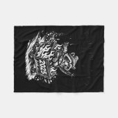 Rollin Into 2026 Raccoon Funny Dumpster Fire 2025  Fleecedecke (Vorderseite (Horizontal))
