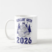 Rollin Into 2026 Raccoon Funny Dumpster Fire 2025 Kaffeetasse (Links)