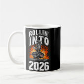 Rollin Into 2026 Raccoon Funny Dumpster Fire 2025 Kaffeetasse (Links)