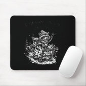 Rollin Into 2026 Raccoon Funny Dumpster Fire 2025  Mousepad (Mit Mouse)