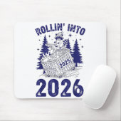 Rollin Into 2026 Raccoon Funny Dumpster Fire 2025  Mousepad (Mit Mouse)