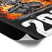 Rollin Into 2026 Raccoon Funny Dumpster Fire 2025 Poster (Ecke)