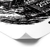 Rollin Into 2026 Raccoon Funny Dumpster Fire 2025 Poster (Ecke)