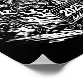 Rollin Into 2026 Raccoon Funny Dumpster Fire 2025 Poster (Ecke)