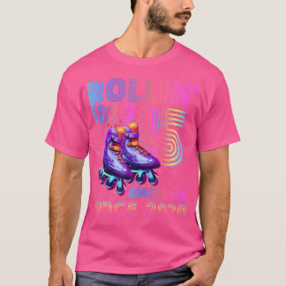 Rollin Into 5 Roller Skating Rink 5. Geburtstagsfe T-Shirt