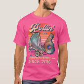 Rollin' Into 6 Awesome 2016 Roller Skating 6Th Bir T-Shirt (Vorderseite)