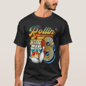 Rollin Into 8 Bowling Birthday Party 8th Birthday T-Shirt (Vorderseite)