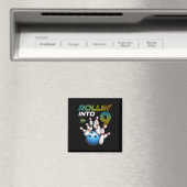 Rollin Into 9 Retro Bowling Birthday Party 9th Bir Magnet (In Situ (Geschirrspüler))