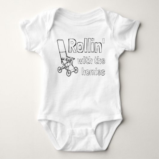 Rollin' mit den Homosexuellen Baby Strampler (Vorderseite)