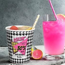 Rollin’ mit meinen Homies 30. Geburtstag Hahnentri Pappbecher