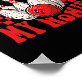 Rollin mit meiner Heimat Retro Bowling Funny Bowli Poster (Ecke)