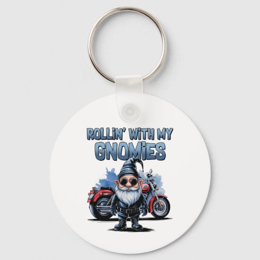 Rollin’ With My Gnomies Motorcycle Key Ring Schlüsselanhänger (Vorderseite)