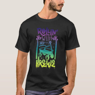 Rollin' With My Krewe Mardi Gras New Orleans Louis T-Shirt