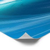 Rolling Blue Ocean Waves Coastal Wall Poster (Ecke)