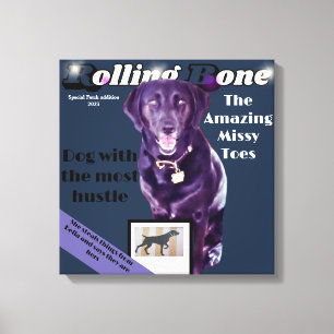 Rolling Bone Hund Magazin völlig anpassen Leinwanddruck