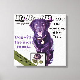 Rolling Bone Hund Magazin völlig anpassen Leinwanddruck
