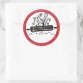 Rolling Button flüstert Weihnachten aus der Küche Runder Aufkleber (Tasche)