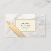 Rolling Button Marmorboard Baker Business Card Visitenkarte (Vorderseite)