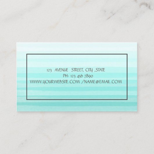 Rolling Button Whisk Stripe Ombre Bäckerei Visitenkarte (Rückseite)