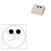 Rolling Eyes Man Character Gummistempel (Stempel)