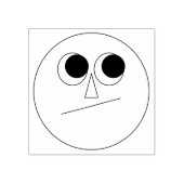 Rolling Eyes Man Character Gummistempel (Prägung)