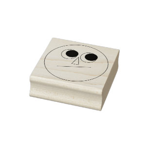Rolling Eyes Man Character Gummistempel