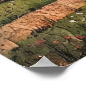 Rolling Hill Farm House Folk Art Ölgemälde Poster (Ecke)