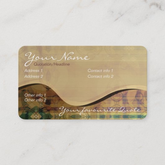 Rolling Hills Business Card Visitenkarte (Vorderseite)