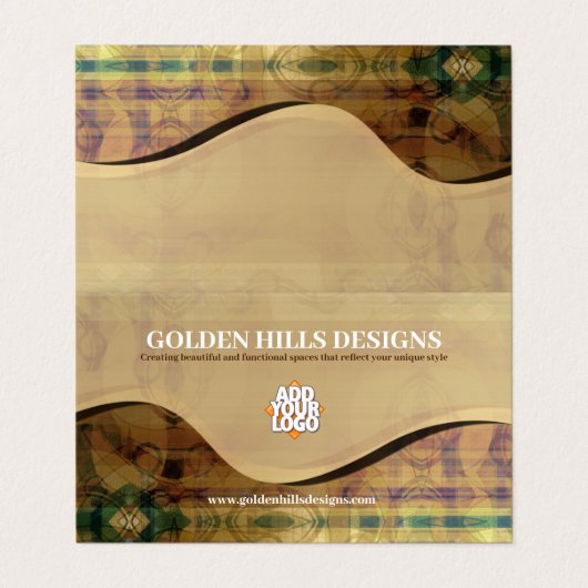 Rolling Hills Falted Business Card Visitenkarten (Außenseite Aufgefaltet)