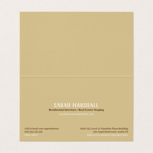 Rolling Hills Falted Business Card Visitenkarten (Innenseite Aufgefaltet)