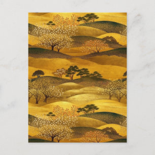 Rolling Hills Landschaft Chiyogami Postkarte
