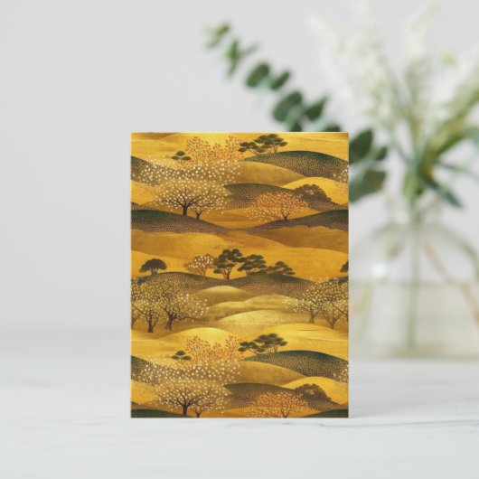 Rolling Hills Landschaft Chiyogami Postkarte (Stehend Vorderseite)