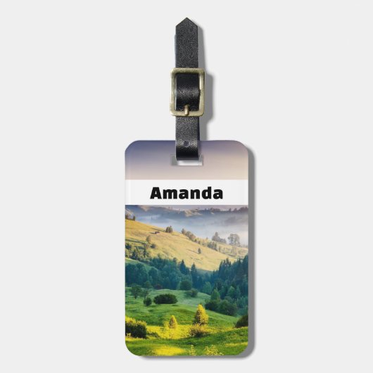 Rolling Hills Landschaftsfoto Gepäckanhänger (Vorderseite vertikal)