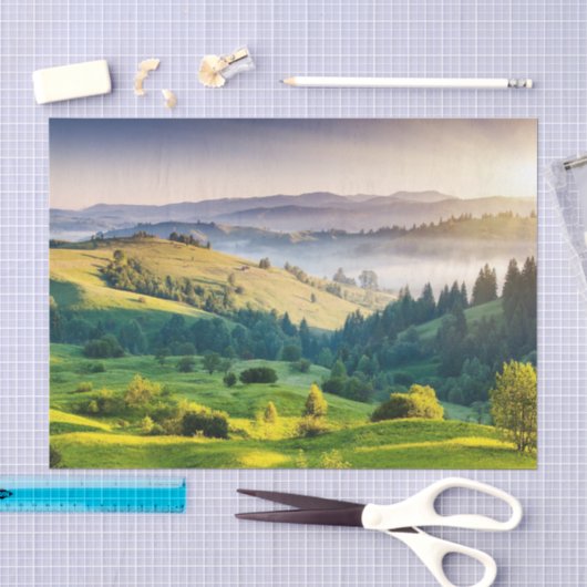Rolling Hills Landschaftsnaturfoto Seidenpapier (Handwerk)
