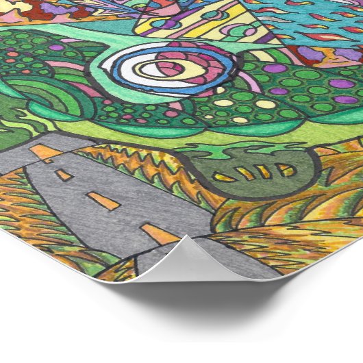 Rolling Hills of Turtles Poster (Ecke)