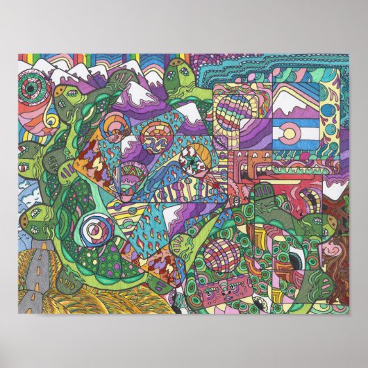 Rolling Hills of Turtles Poster (Vorne)