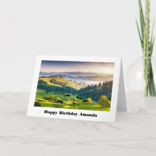 Rolling Hills Scenic Nature Foto Geburtstag Karte