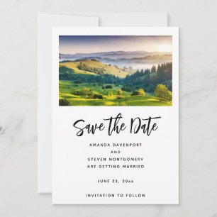 Rolling Hills Skylines Naturfoto Hochzeit Save The Date