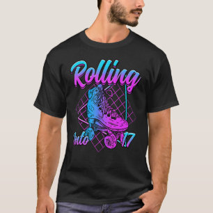 Rolling in 17 Roller Skate Geburtstag T-Shirt