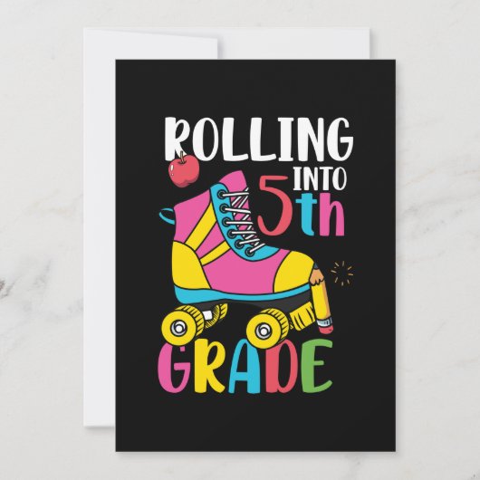 Rolling in 5. Klasse Einladung (Vorderseite)