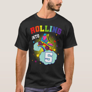 Rolling in 5 Roller Skate Geburtstag Skaten Bday T-Shirt