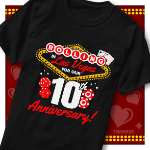 Rolling In Las Vegas 10. Jahrestag Paarreise T-Shirt