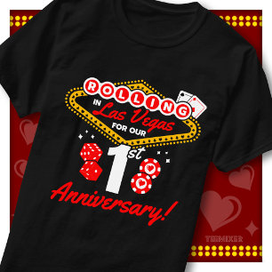 Rolling In Las Vegas 1. Jahrestag Paarreise T-Shirt