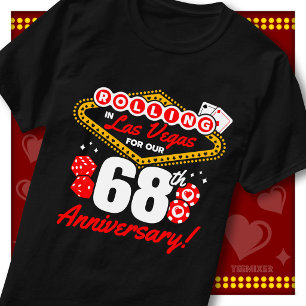 Rolling In Las Vegas 68. Hochzeitstag-Paarreise T-Shirt